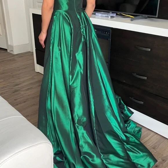 Emerald green dress